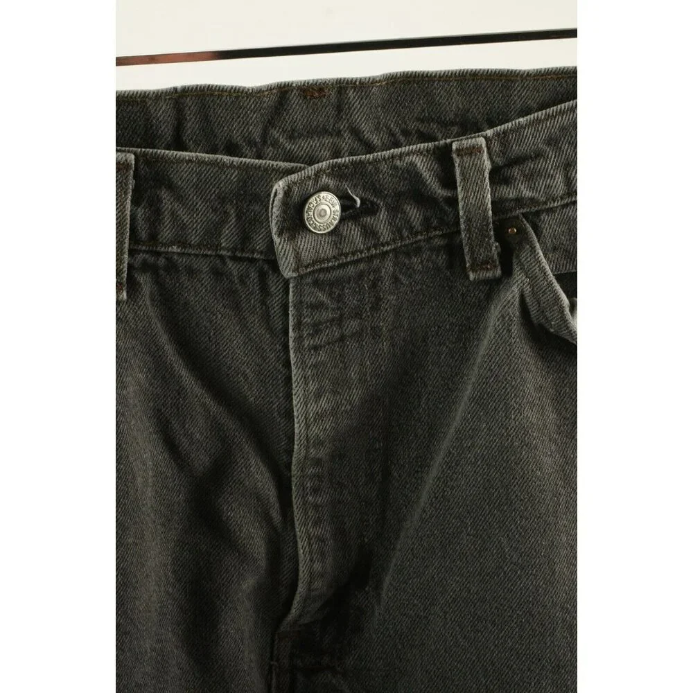 Vintage 1980s Levis USA 40505-0259 Mens 34 x 29 Gray Orange Tab Distressed Jeans